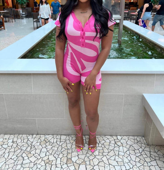 ShopWTD - Abstract Print Romper - Rack Hunt -