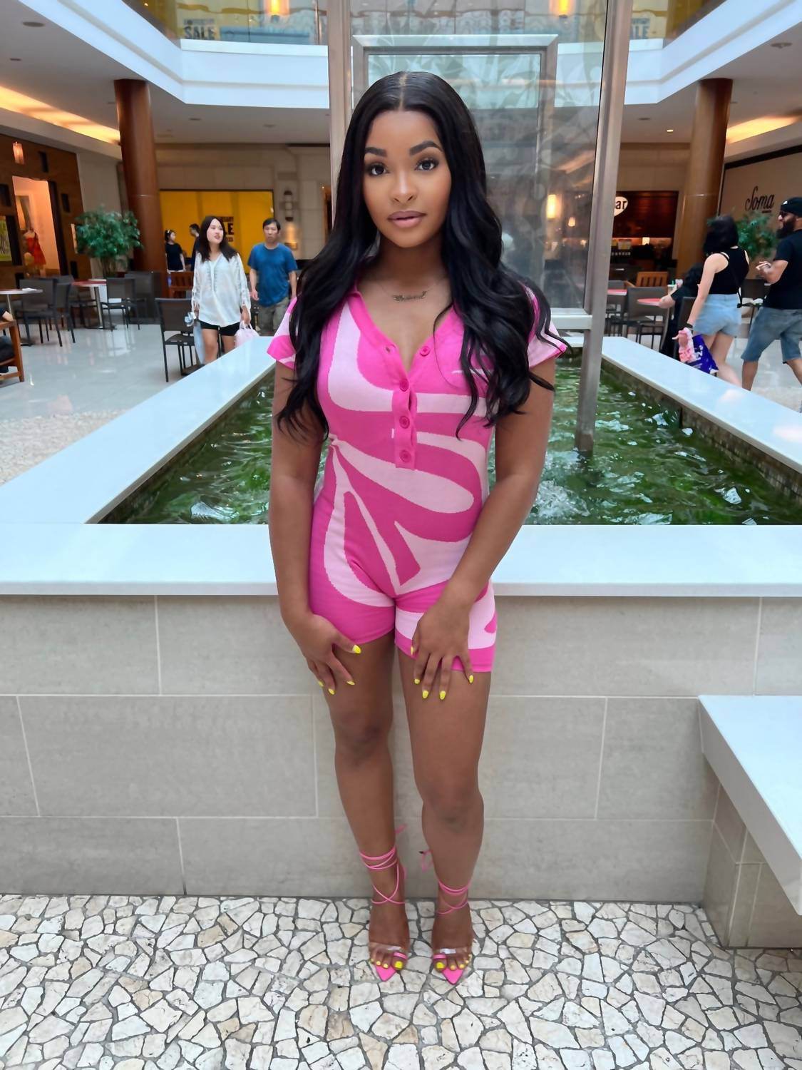 ShopWTD - Abstract Print Romper - Rack Hunt -