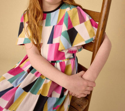 Girl's Butterfly Sleeve Dress
