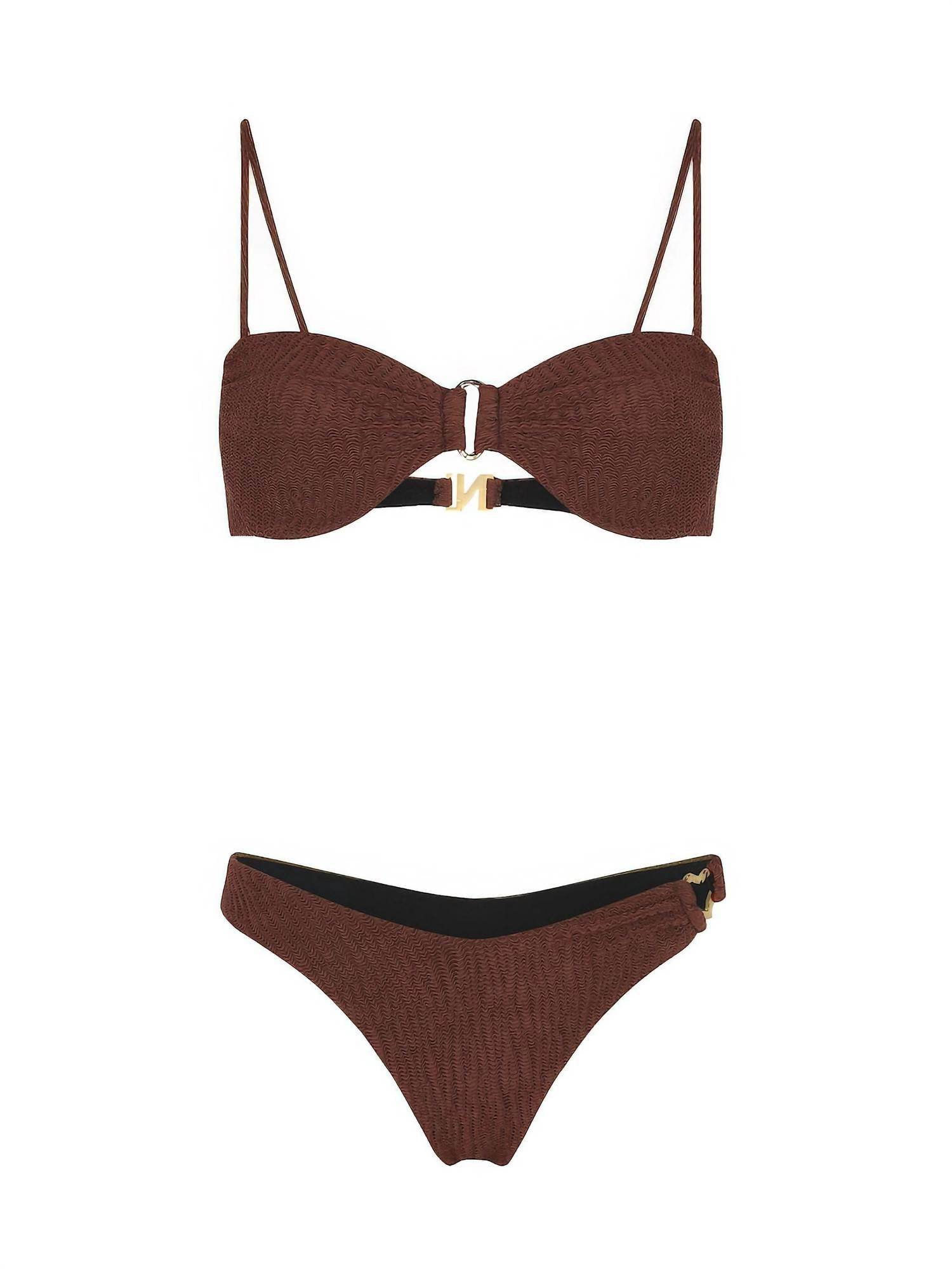 Nelblu - Women's Ondas Crinkle Bandeau Bikini Top - Rack Hunt -