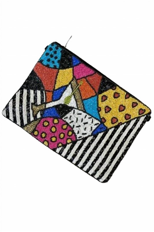 Kaylee New York - Women's Martini Pop Art Beaded Clutch - Rack Hunt -