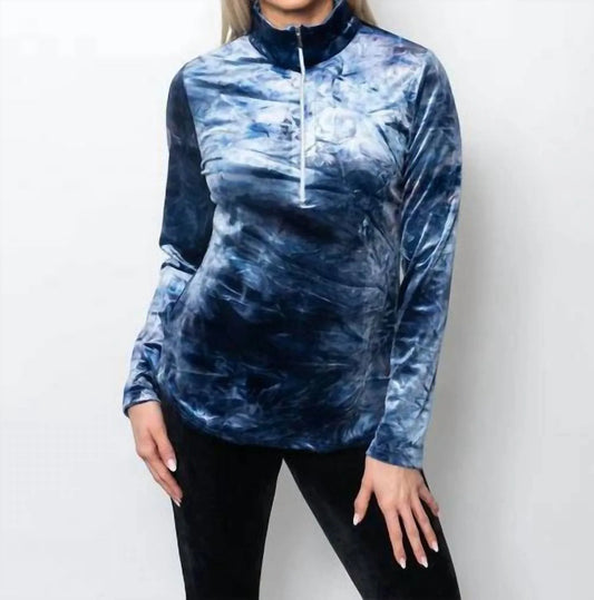 SNO SKINS - Tie Dyed Velvet Quarter Zip Top - Rack Hunt