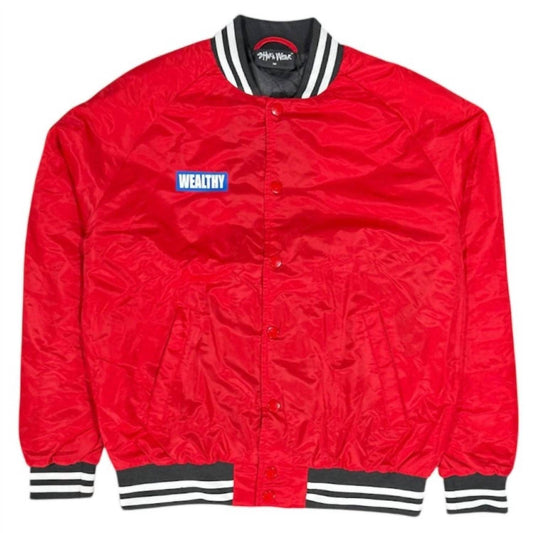 Wealthy - Men's Varsity Jacket - Rack Hunt -