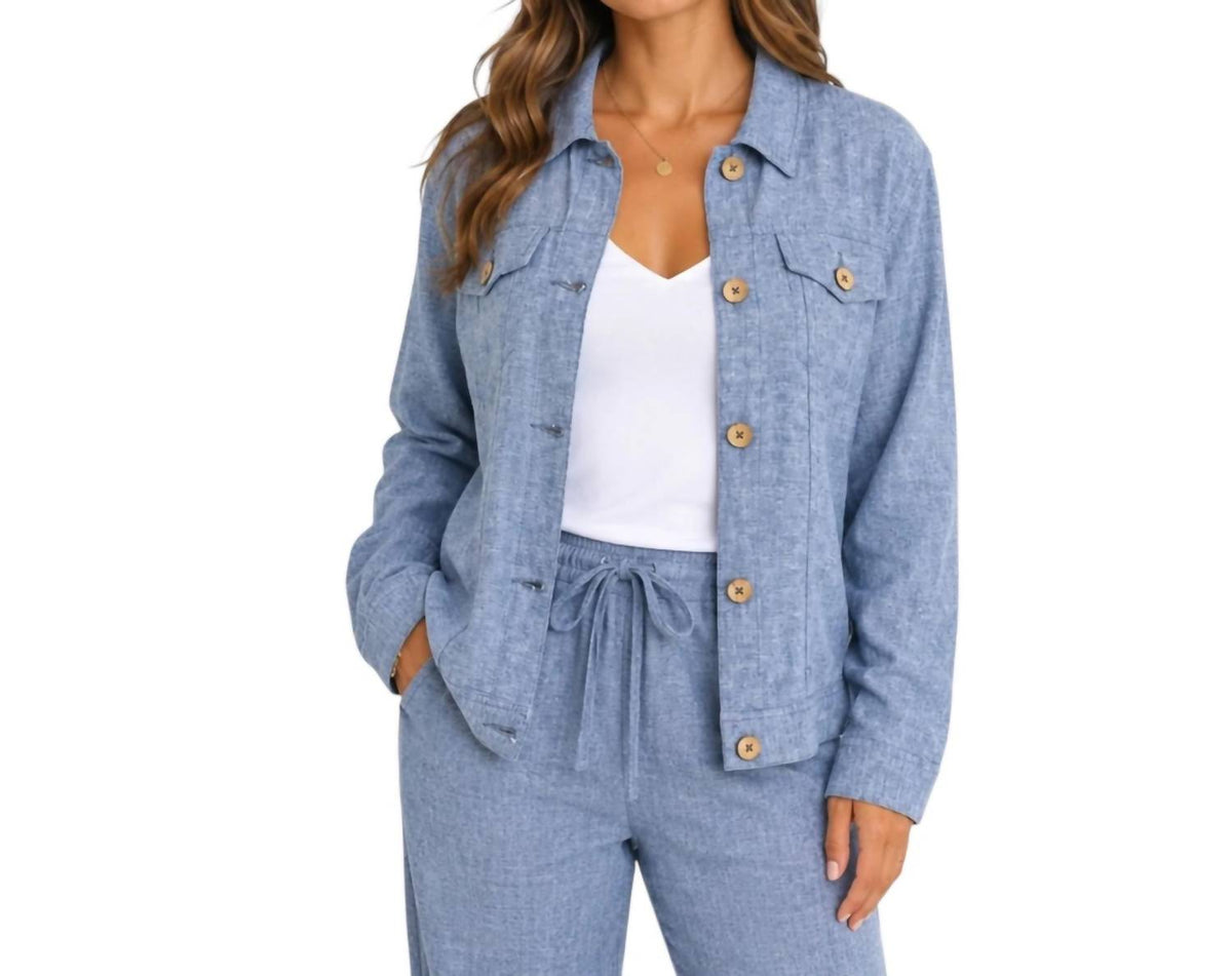 Linen Jean Style Jacket