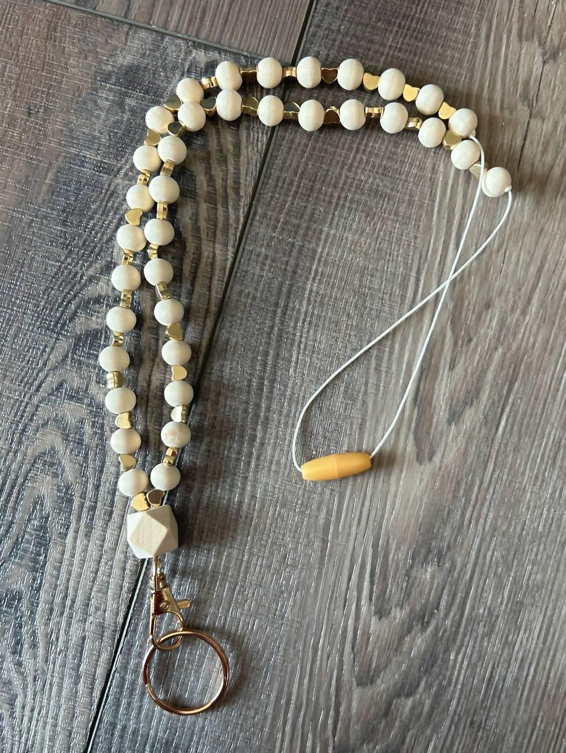 Jillian Ink - Women's Heart Beaded Teacher Nurse Lanyard With Breakaway Clasp - Rack Hunt