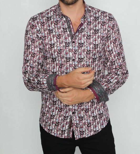 Skull And Rose Button Down Shirt