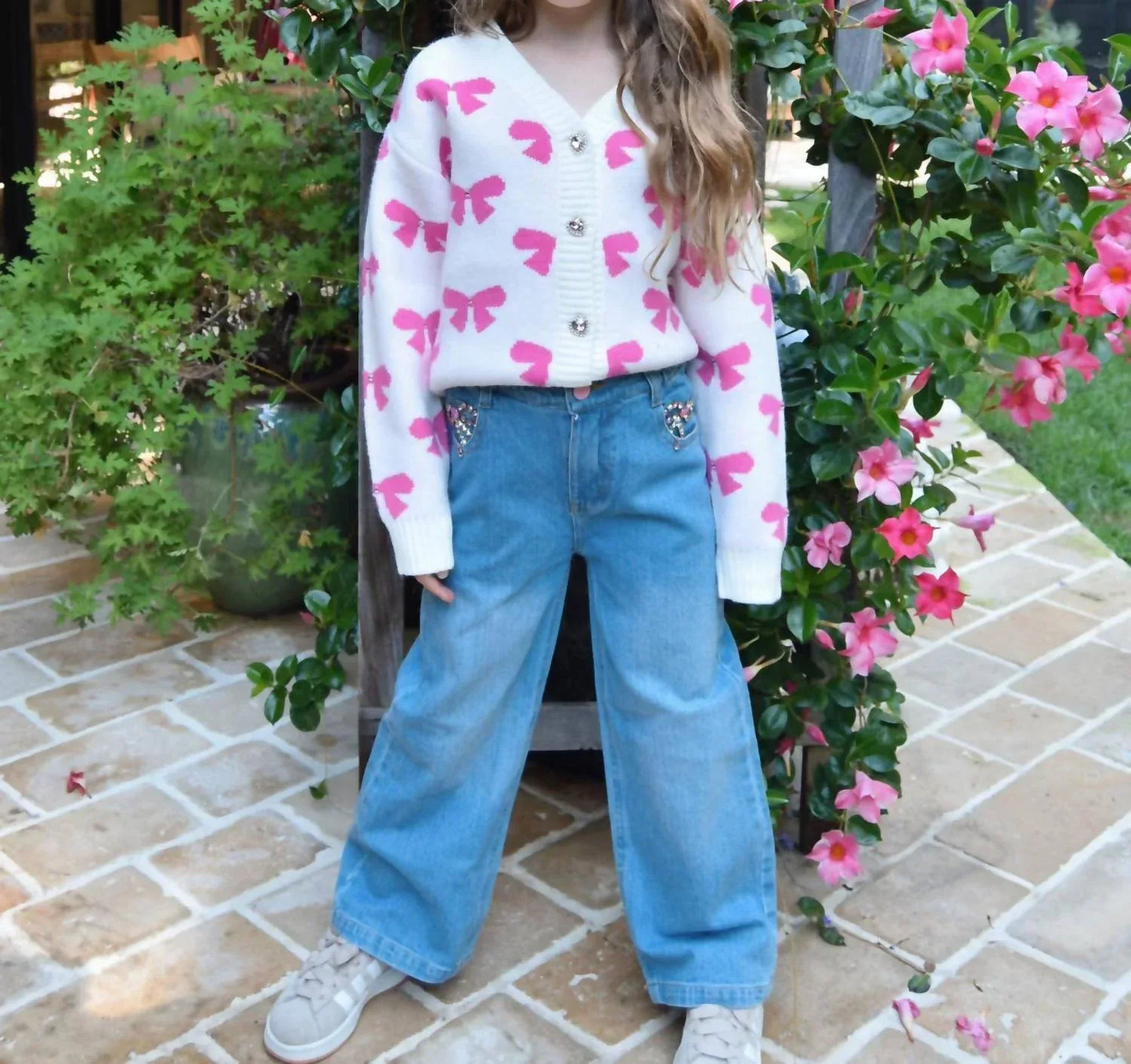 Mini Dreamers - Girls Hailey Bow Jeans - Rack Hunt