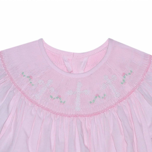 Remember Nguyen Girl's Savannah Bishop Dress in Pink - view 2