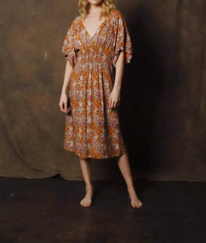 Rora - Pull On V-neck Midi Dress - Rack Hunt