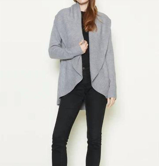 Heather Pleats Shawl Cardigan