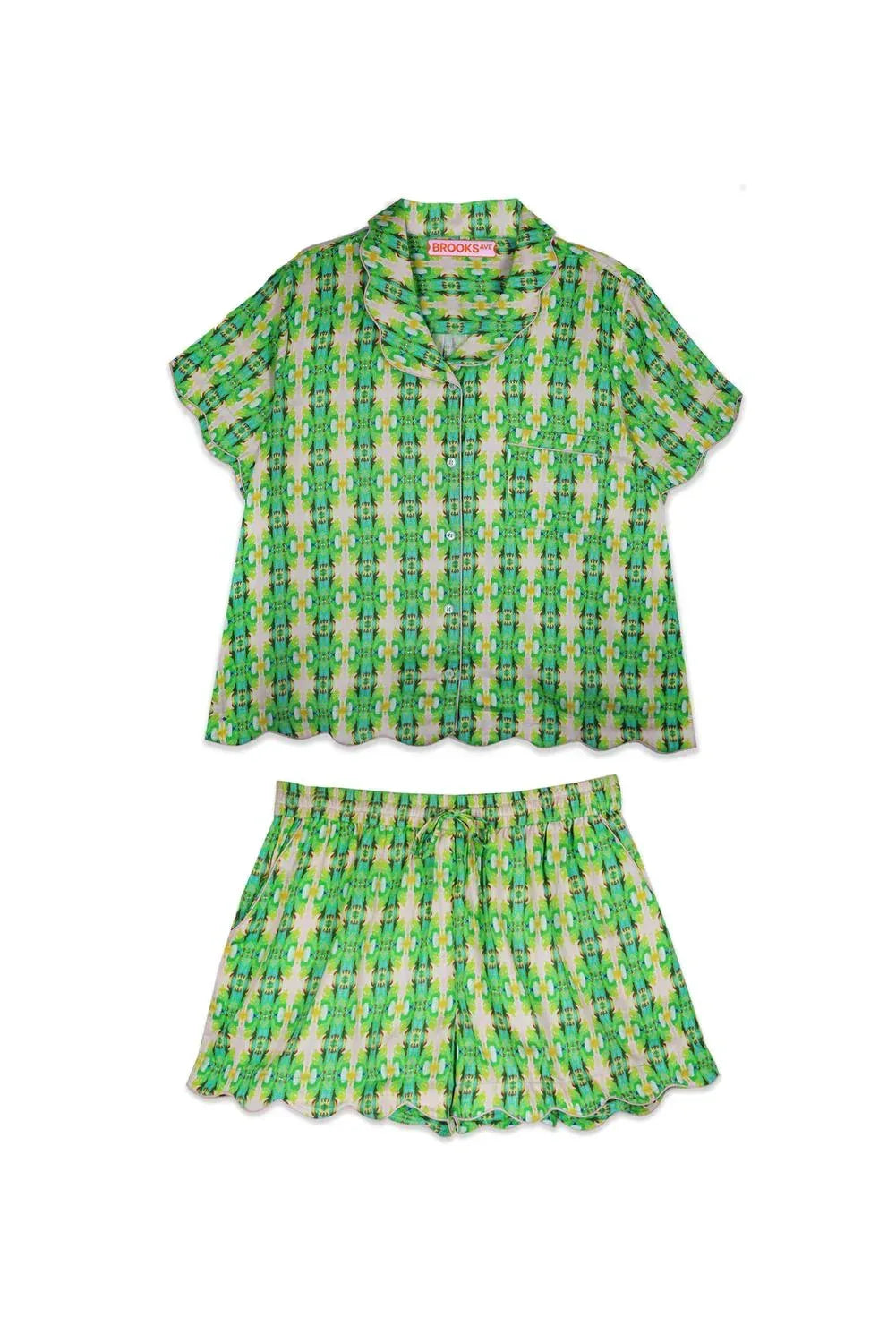 BROOKS AVENUE - Scalloped Pajama Short Set - Rack Hunt