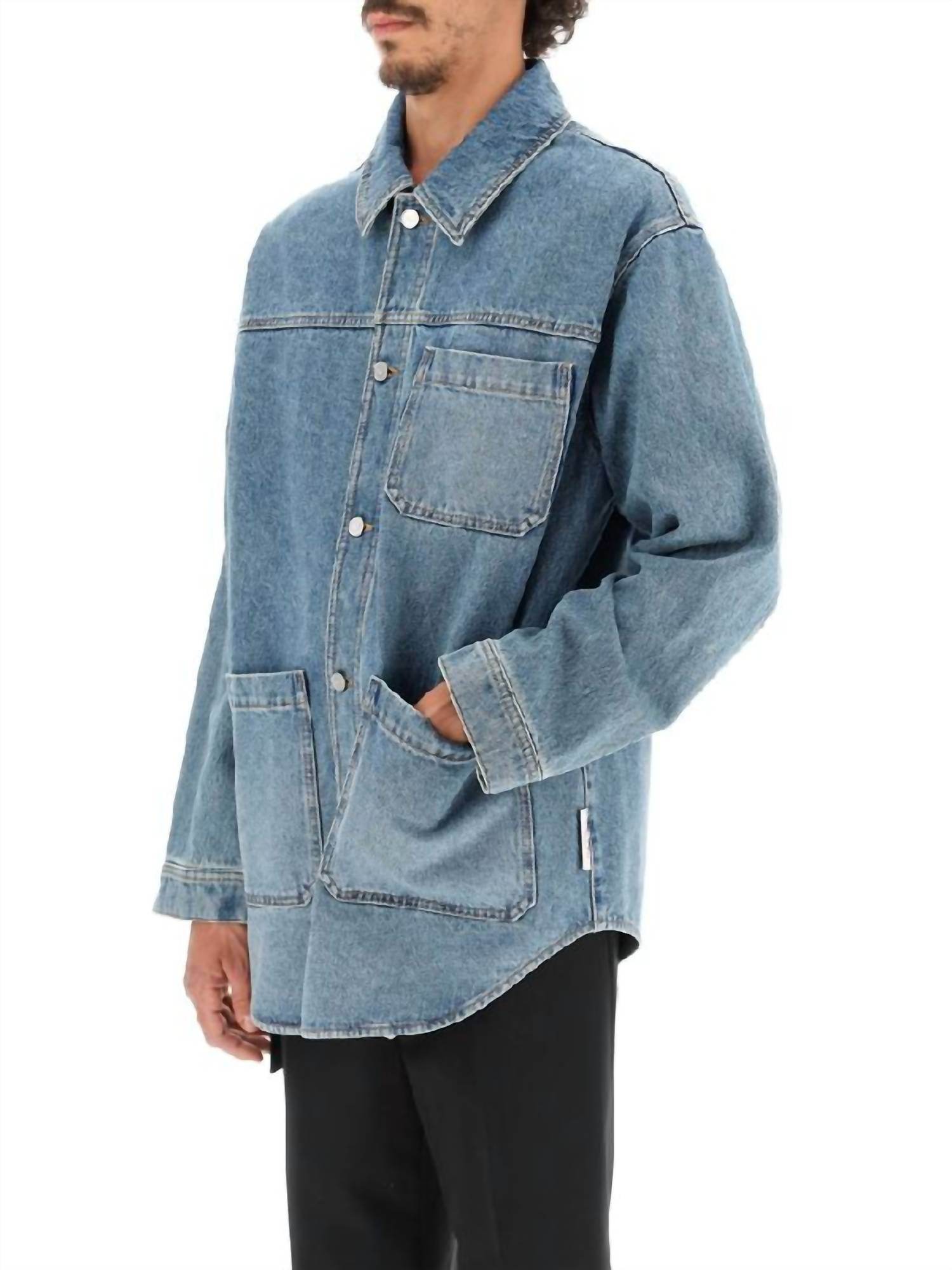 Valentino - Maxi V-logo Denim Shirt - Rack Hunt