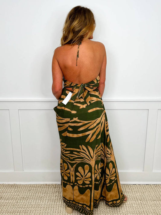 Looking Out Across The Sea Rayon Blend Maxi Dress