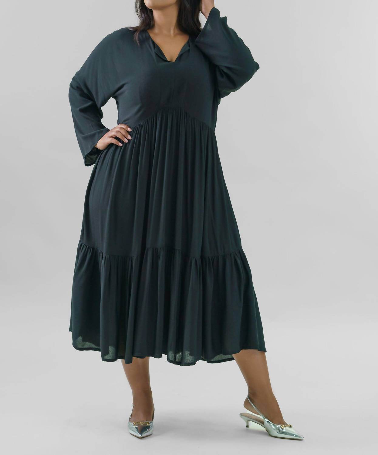 BITTE KAI RAND - Crepe Flounce Dress - Plus - Rack Hunt