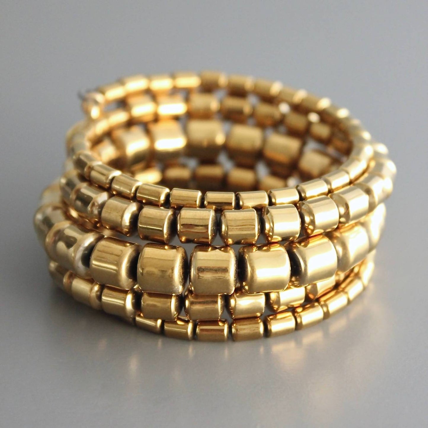 Women's Plated Hematite Wrap Bracelet