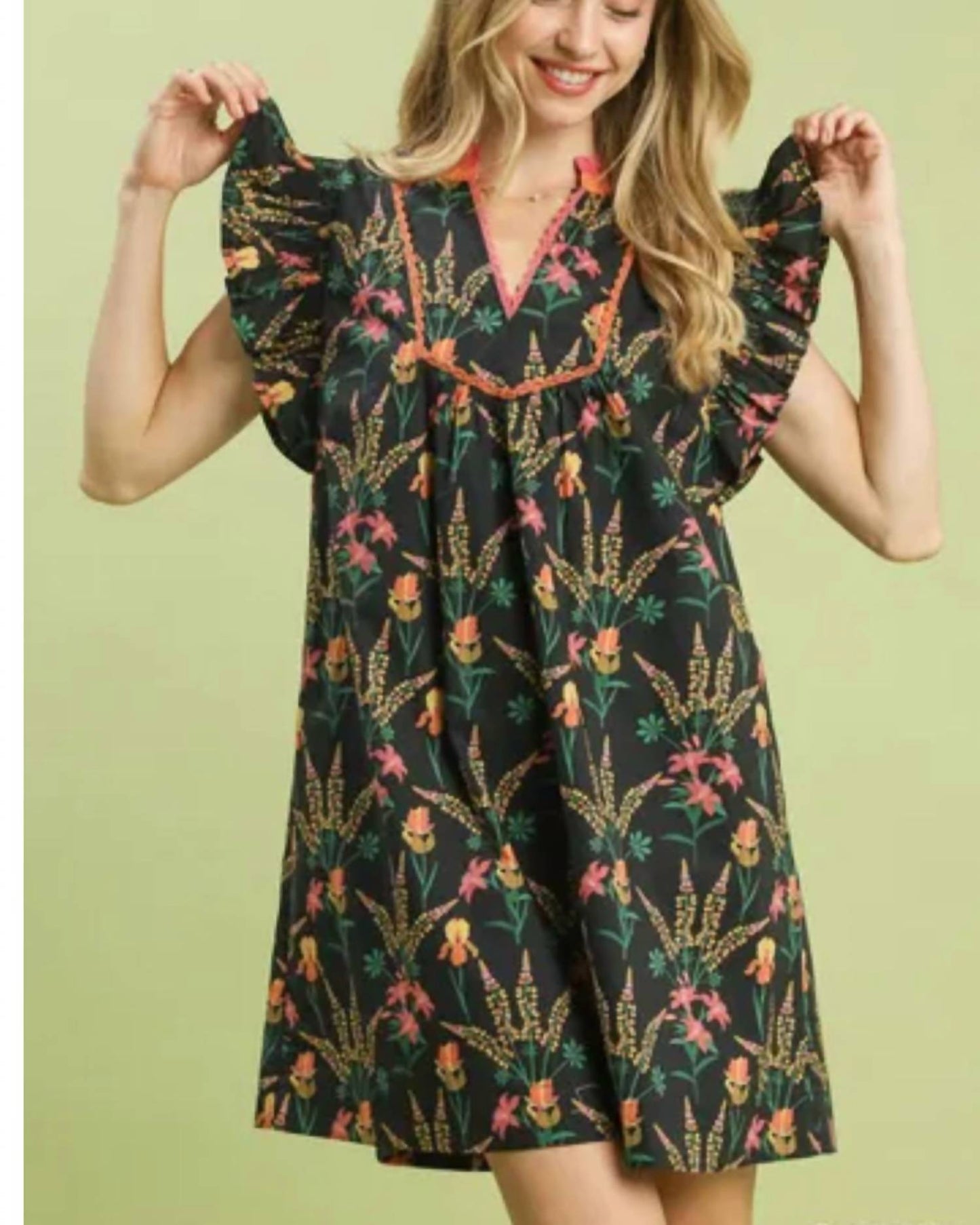 Flutter Sleeve Dress