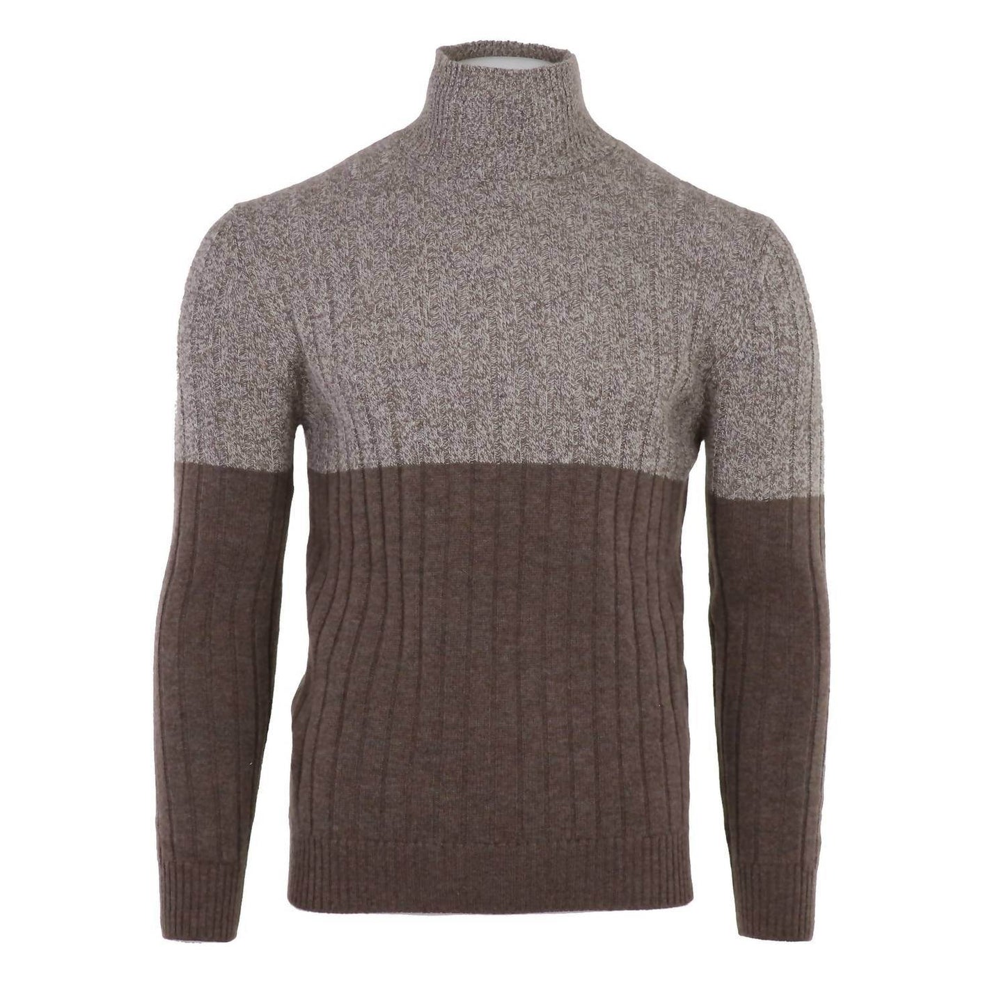 Pashmere - Men's Cashmere Mouline Mockneck Sweater - Rack Hunt -