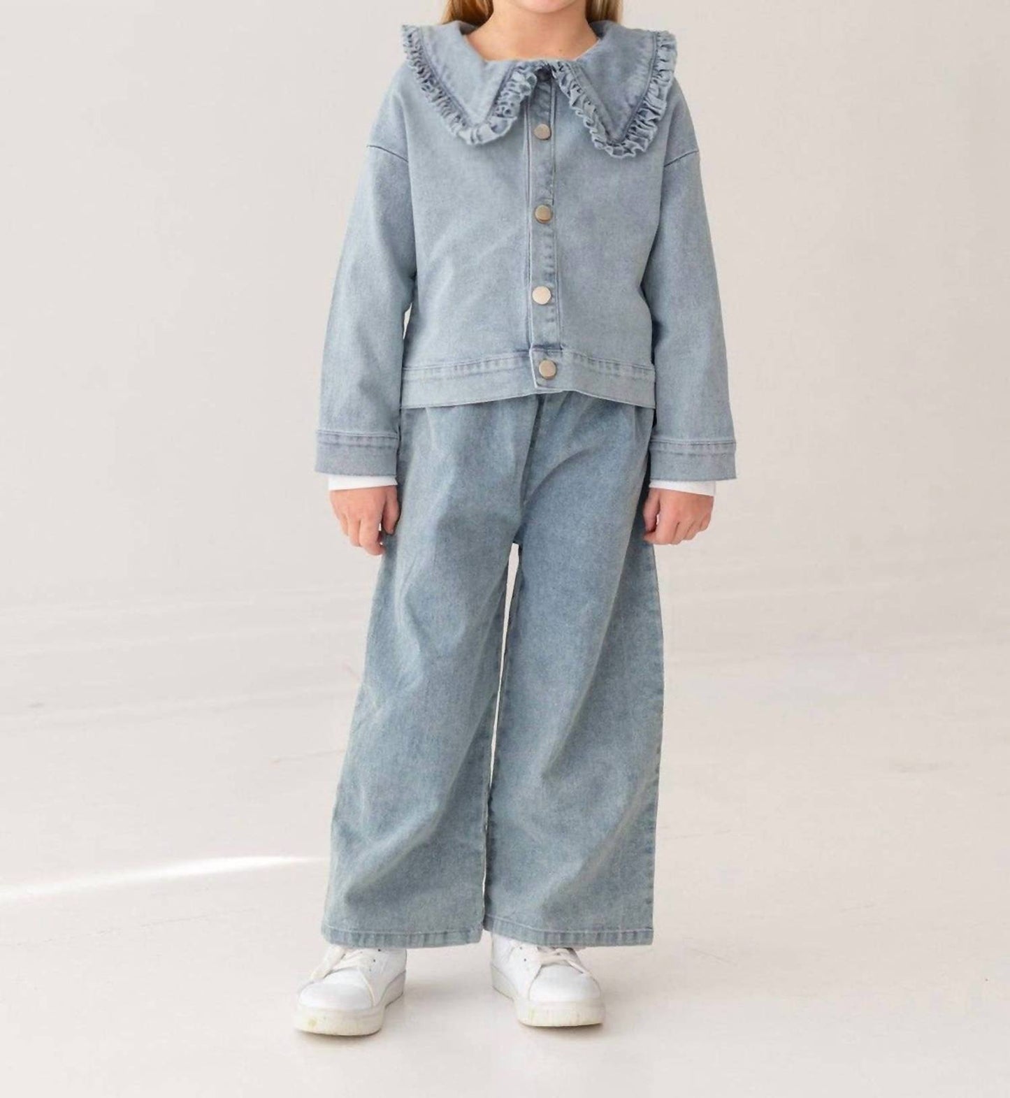 Kids' Denim Days Ruffled Collar Jacket