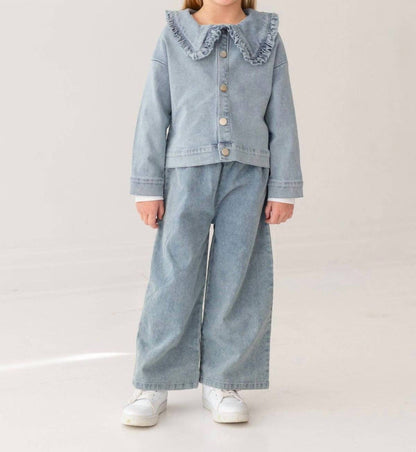 Kids' Denim Days Ruffled Collar Jacket