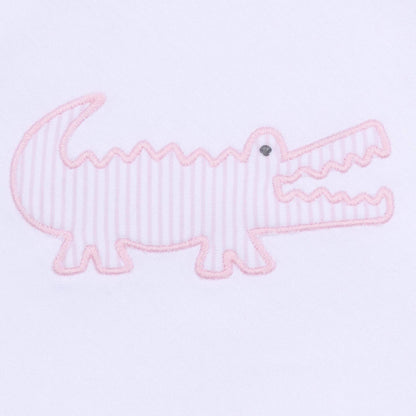 Girls Gator Applique Short Pajamas