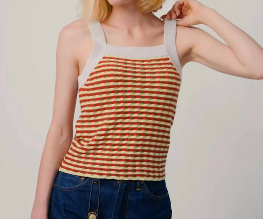 Stitchy Grid Tank Top