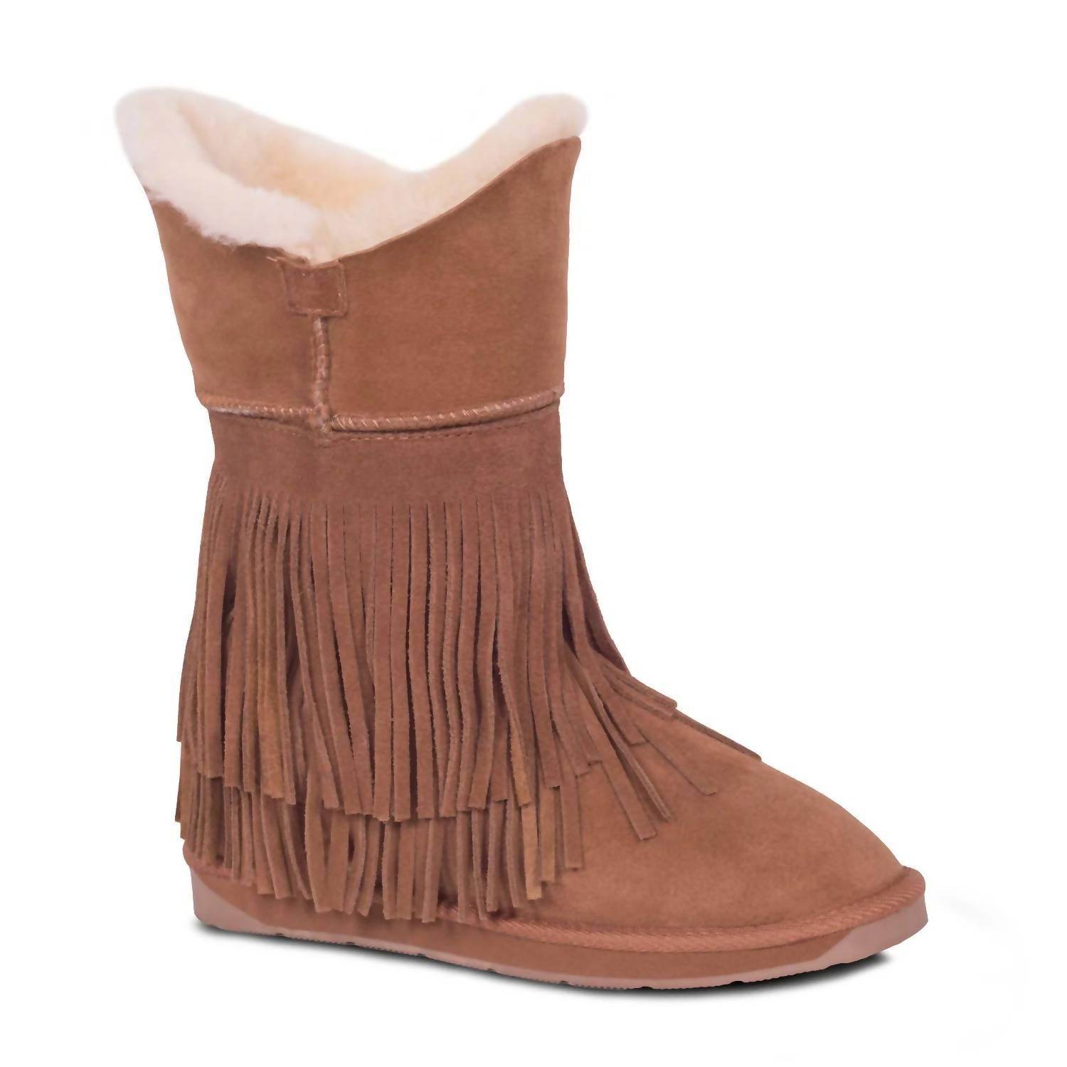 RJ's Fuzzies - Women's Women's Classic Fringed Sheepskin Boot - Rack Hunt -