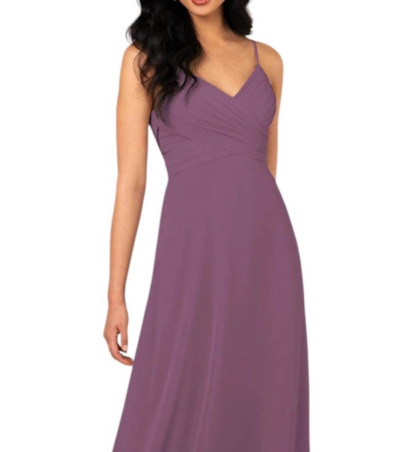 Sorella Vita - Classic V-Neckline Chiffon Bridesmaid Dress with Floor-Length Skirt - Rack Hunt