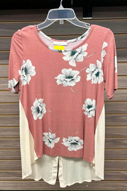 Potter's Pot - Women's Floral Button Back Blouse - Rack Hunt