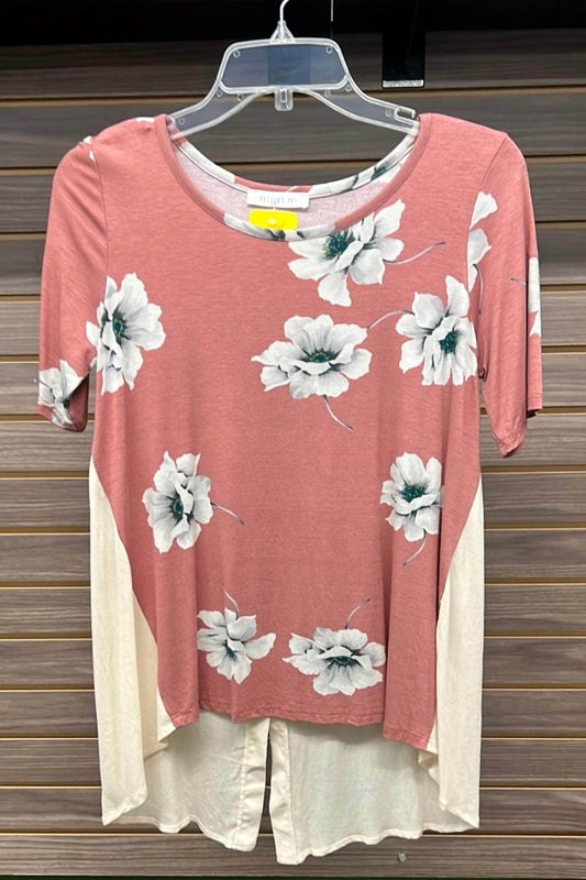 Potter's Pot - Women's Floral Button Back Blouse - Rack Hunt -