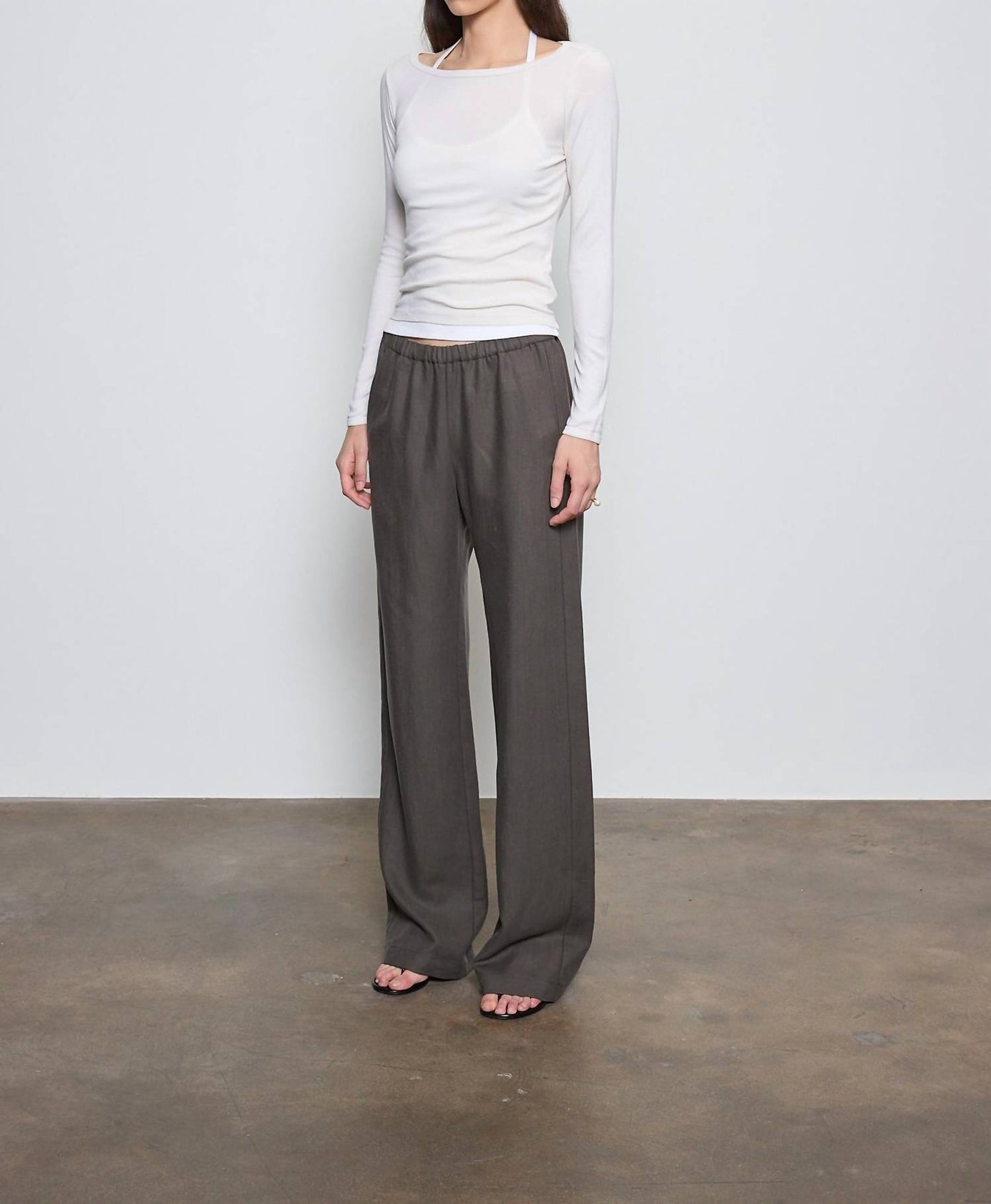 Fine Supima Cotton Long Sleeve Boatneck Top