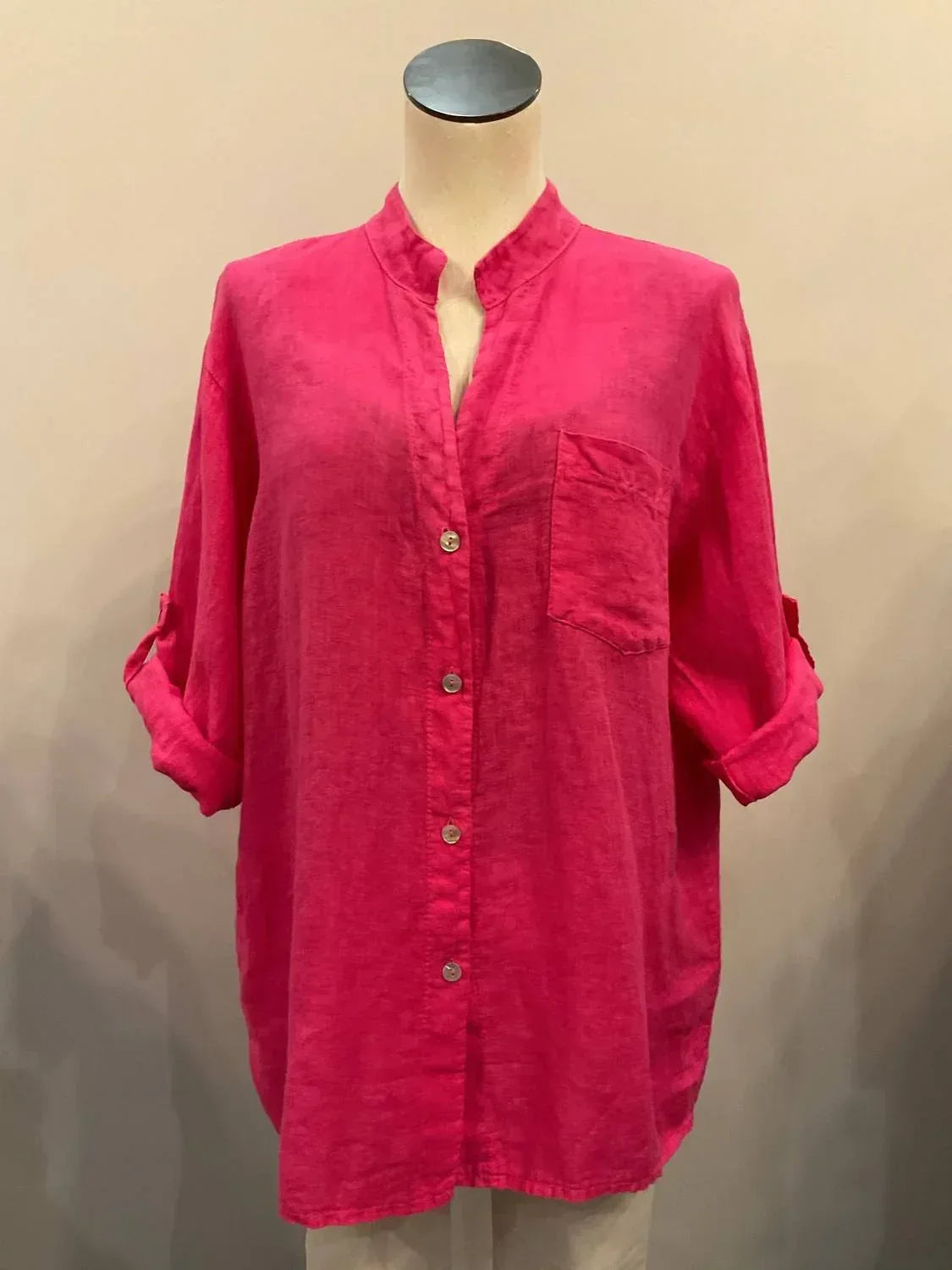 Liabella - Women's Linen Button Down Shirt - Rack Hunt