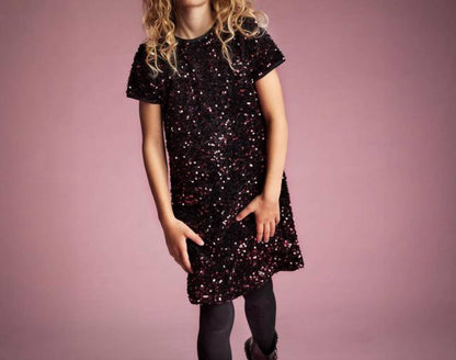 Velour Sequin Dress