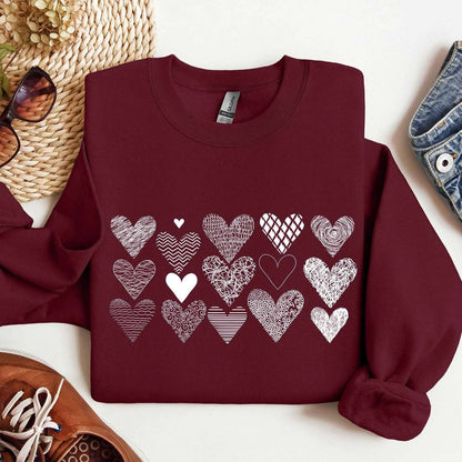 Heart Doodles Valentine's Day Sweatshirt