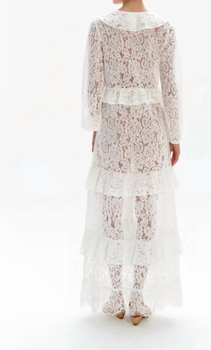 POSH LACE LONG DRESS
