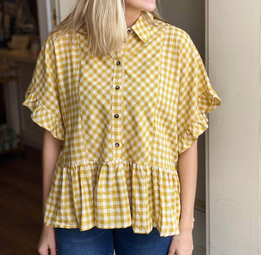 Belle - Southern Gingham Top - Rack Hunt -