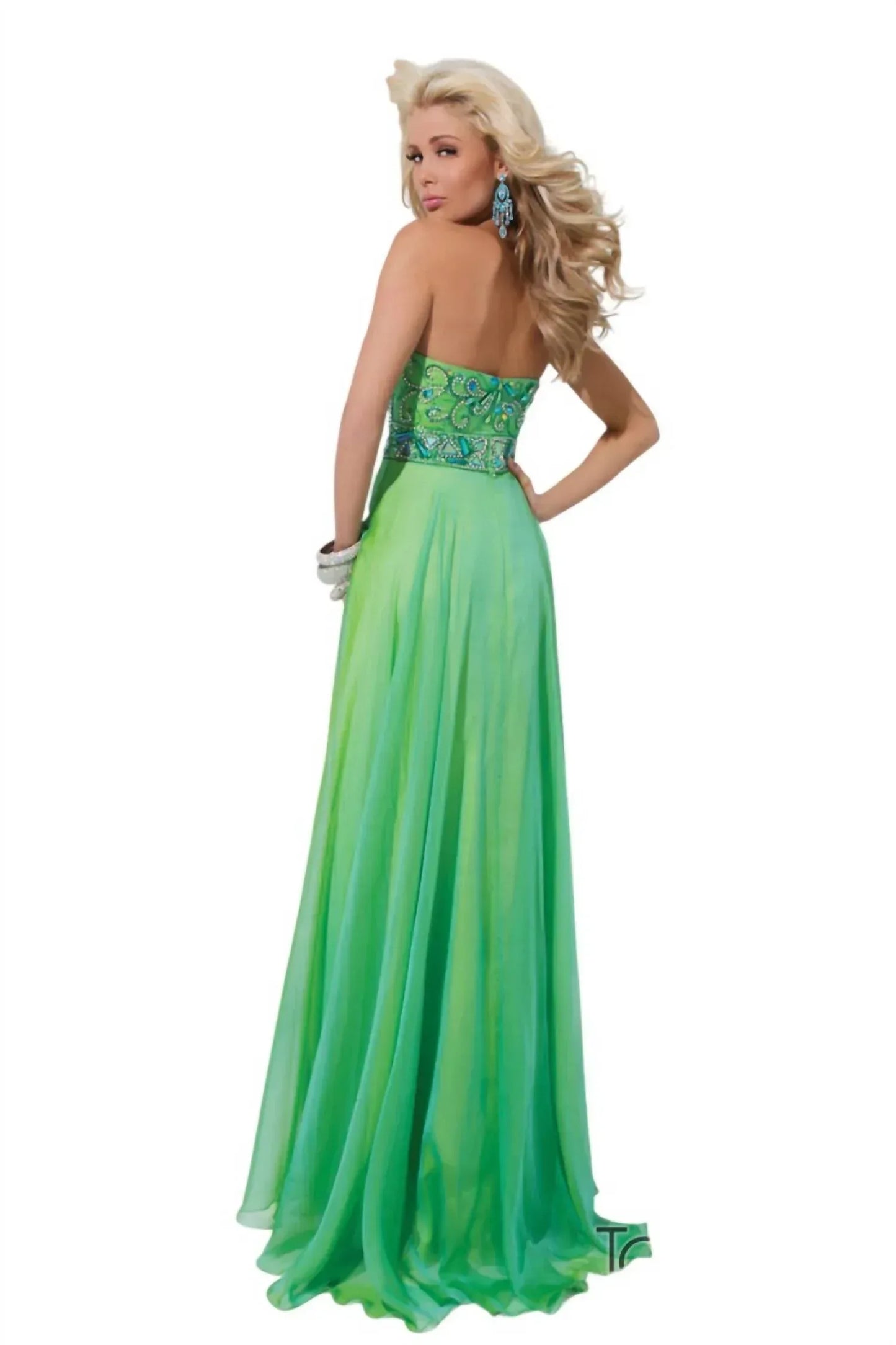 Tony Bowls - Two Tone Chiffon Strapless Gown - Rack Hunt