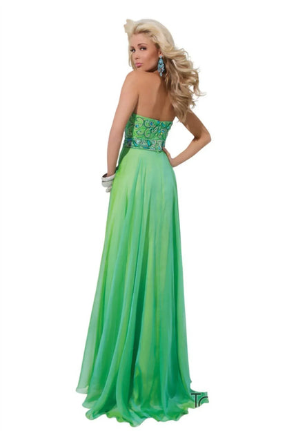 Tony Bowls - Two Tone Chiffon Strapless Gown - Rack Hunt