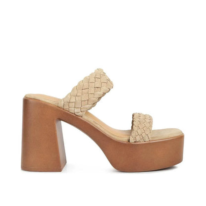 London Rag - Women's Misaki Braided Detail Chunky Sandals - Rack Hunt