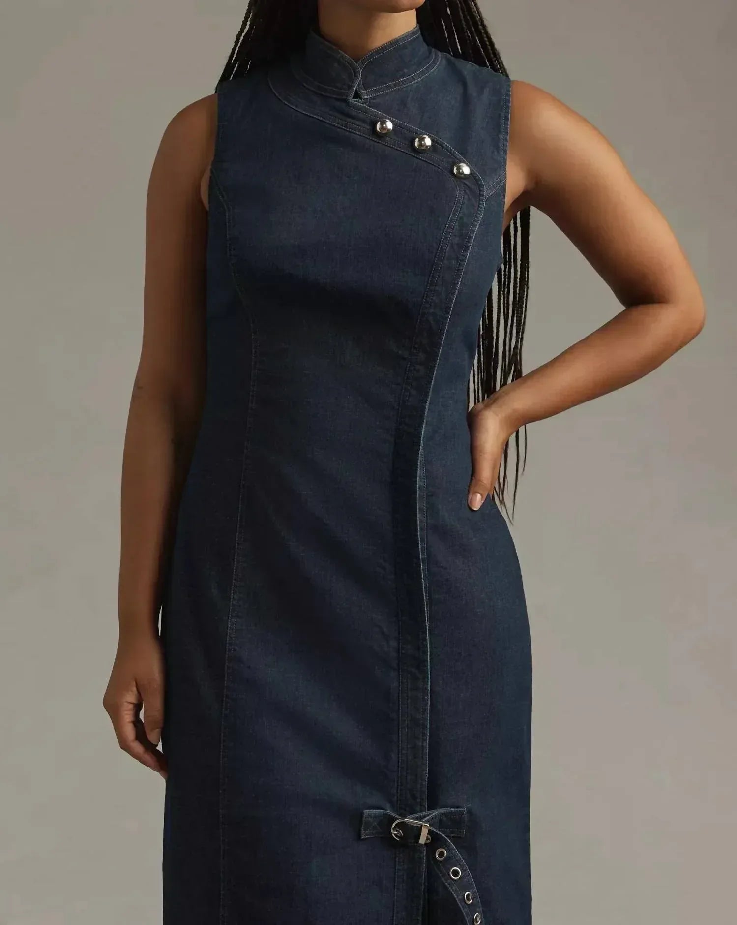 Porridge - Denim Midi Dress - Rack Hunt