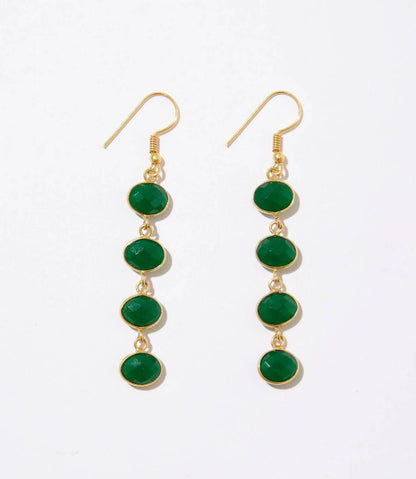 Women's Four Drop Gemstone Earrings