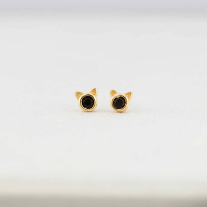 Women's Midnight Whiskers Cat Stud Earring