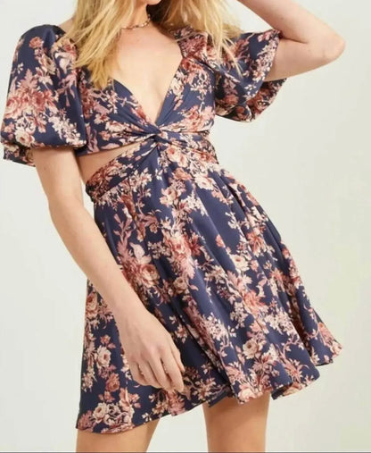 Altar'd State - Floral Dress With Cut Outs - Rack Hunt