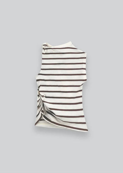 Women's Asymmetric Stripe Tee