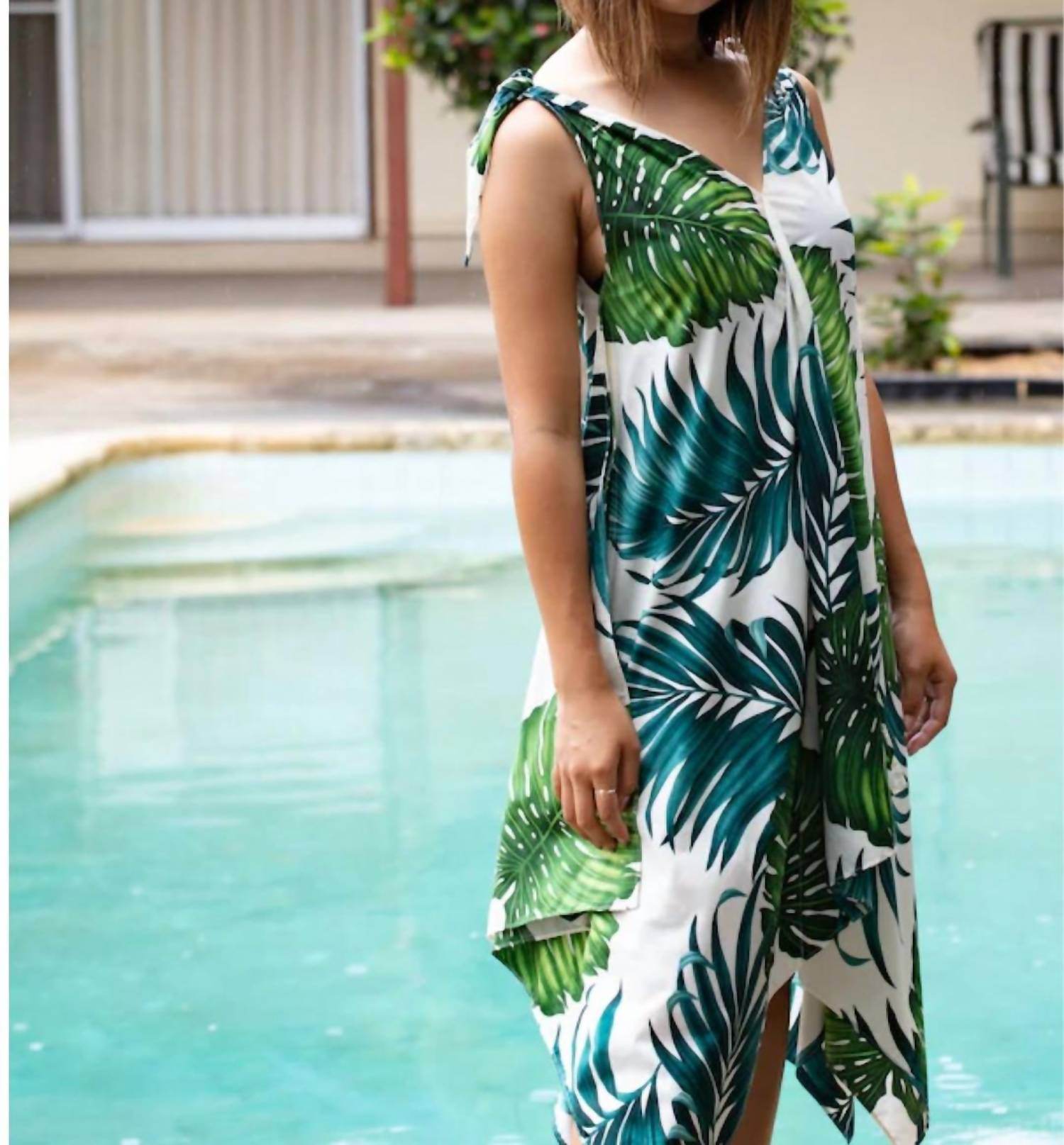 Coradorables - Monstera Handkerchief Dress - Rack Hunt -