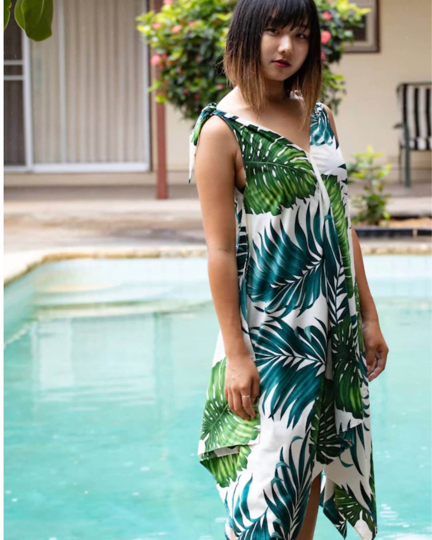 Coradorables - Monstera Handkerchief Dress - Rack Hunt -