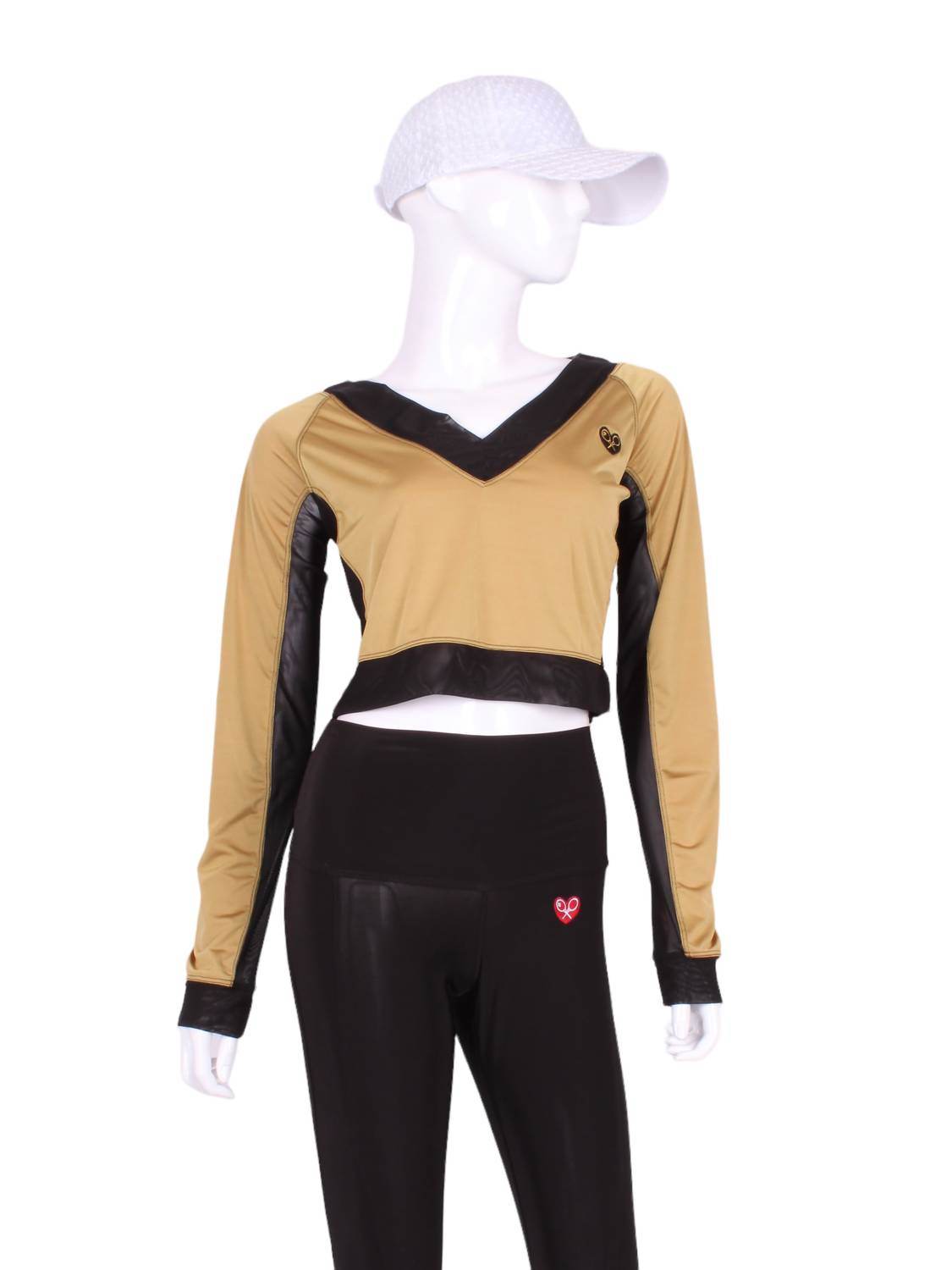 Love Love Tennis - Women's Mesh Vee Crop Top - Rack Hunt