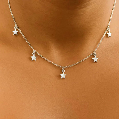 Women's Celestial Star Charms Necklace