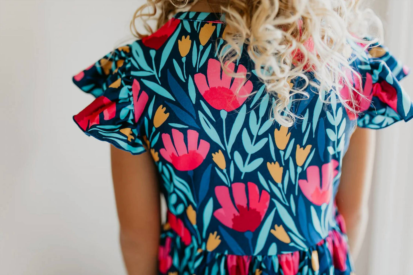 Girls Floral Flutter Dress