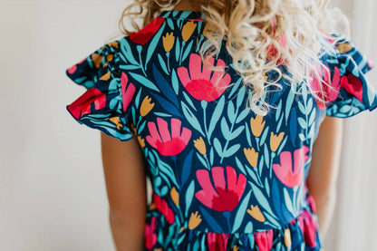 Girls Floral Flutter Dress
