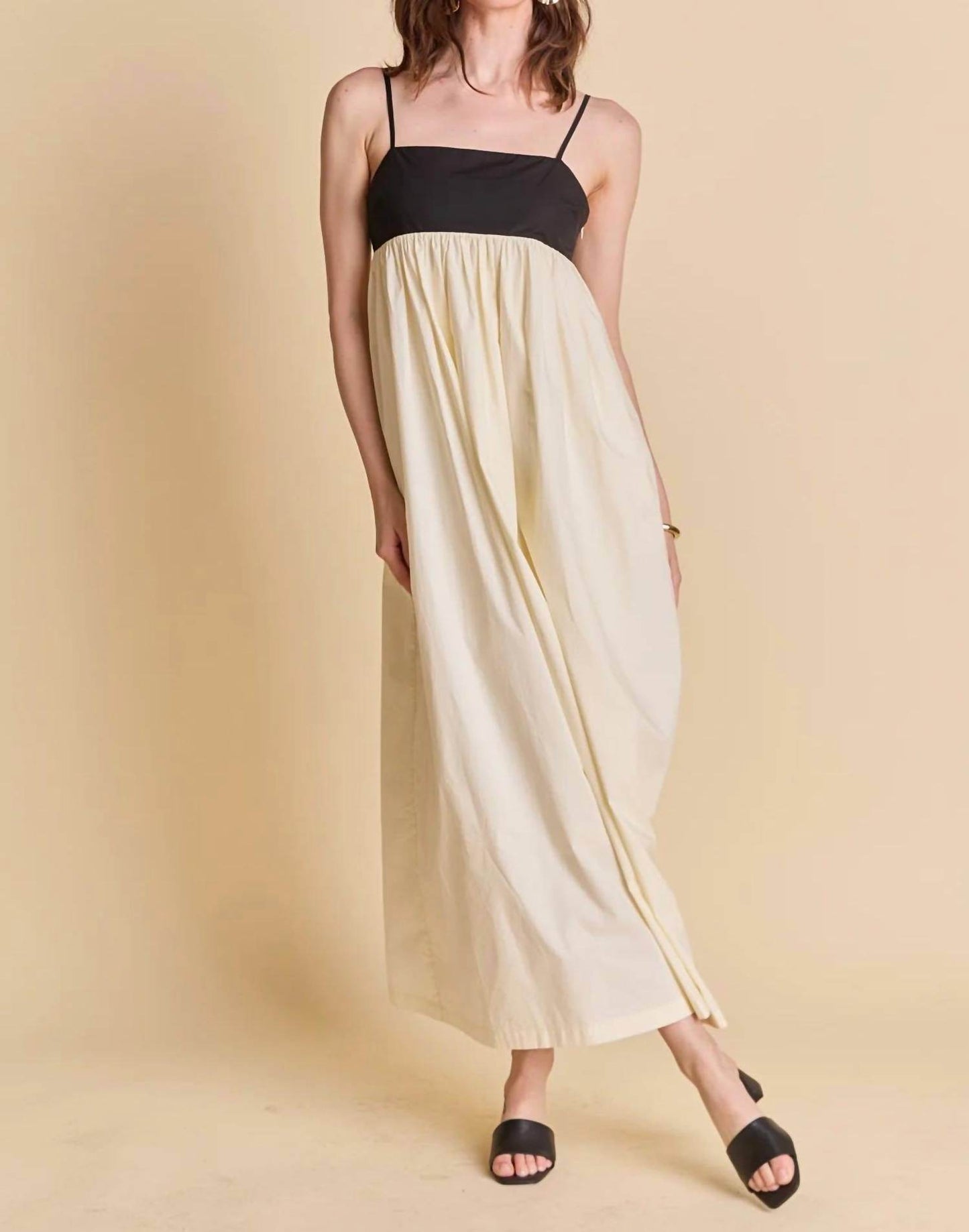 La'Ven - Women's Color Block Sleeveless Maxi Dress - Rack Hunt -